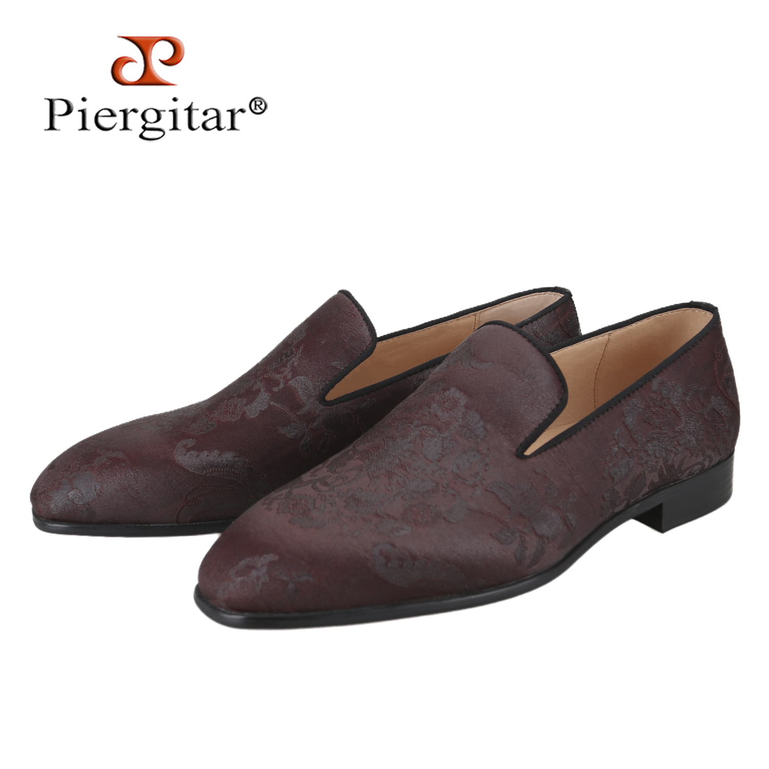 Men'S Formal Wear - Piergitar Dark Brown Handmade Totem Gambiered
