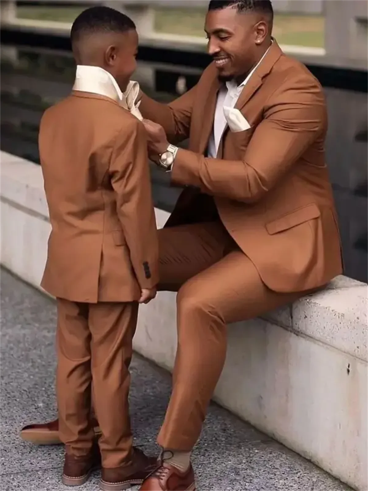 Men'S Formal Wear - 2 Pieces Dark Brown Men Suits