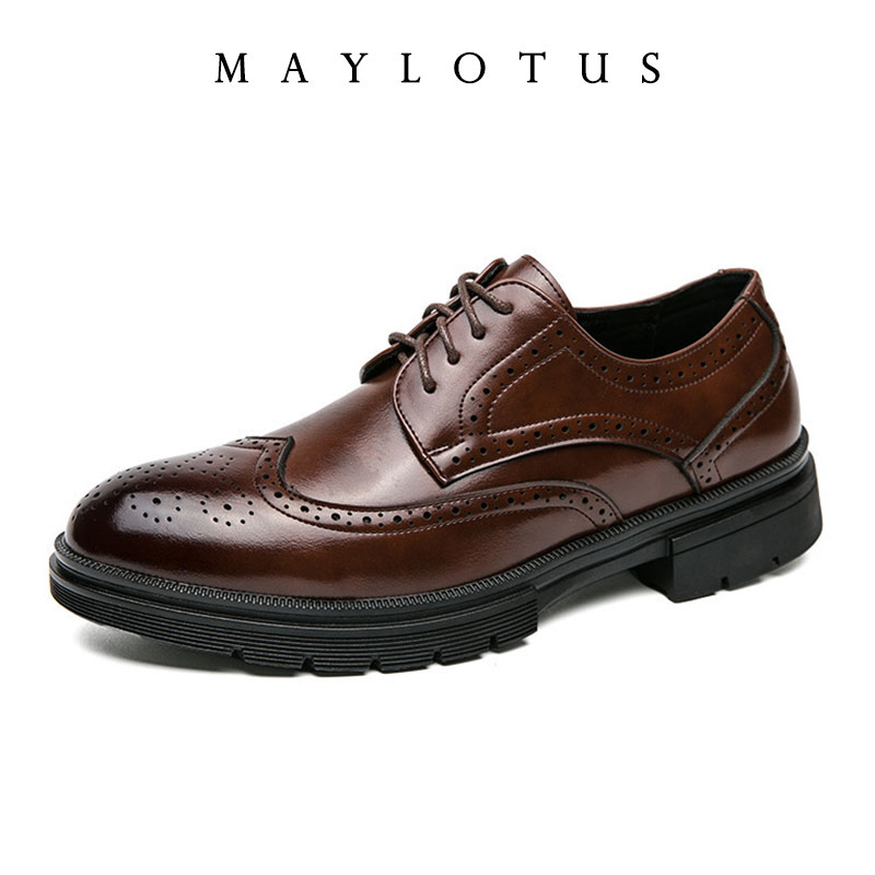 Men'S Formal Wear - Men Brogue 5/8/10CM Platform Height Increased