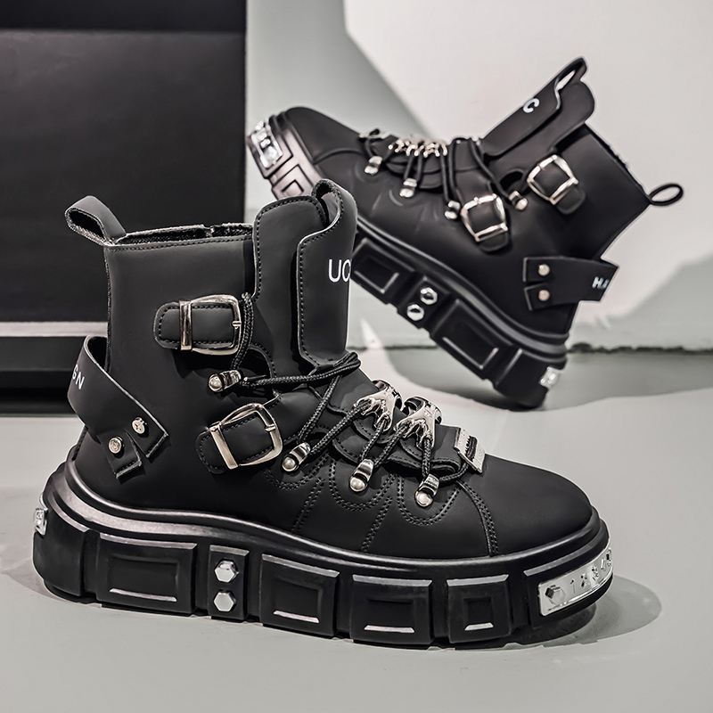 Fashion Rivet Black High top S – обзор и цена Men'S Gothic Formal Wear