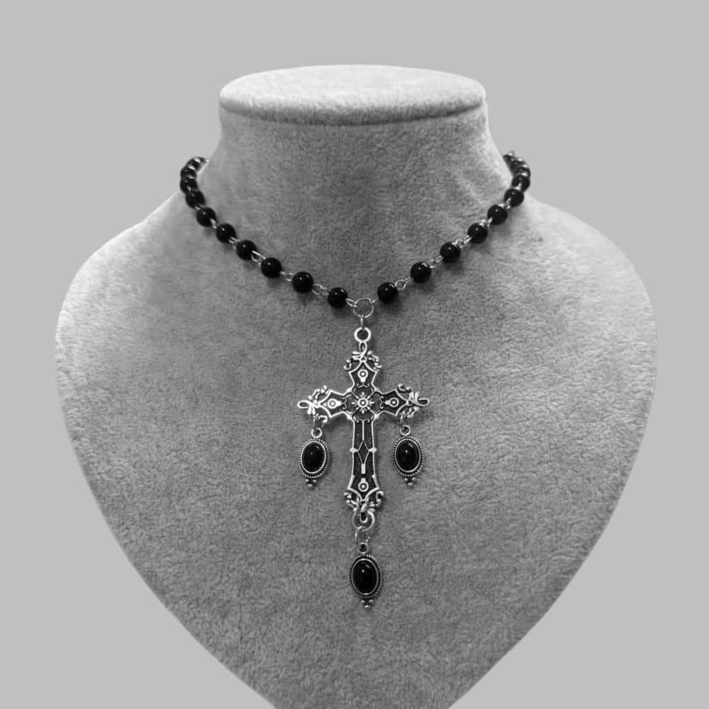 Gothic Punk Black Crystal Cros – обзор и цена Men'S Gothic Formal Wear