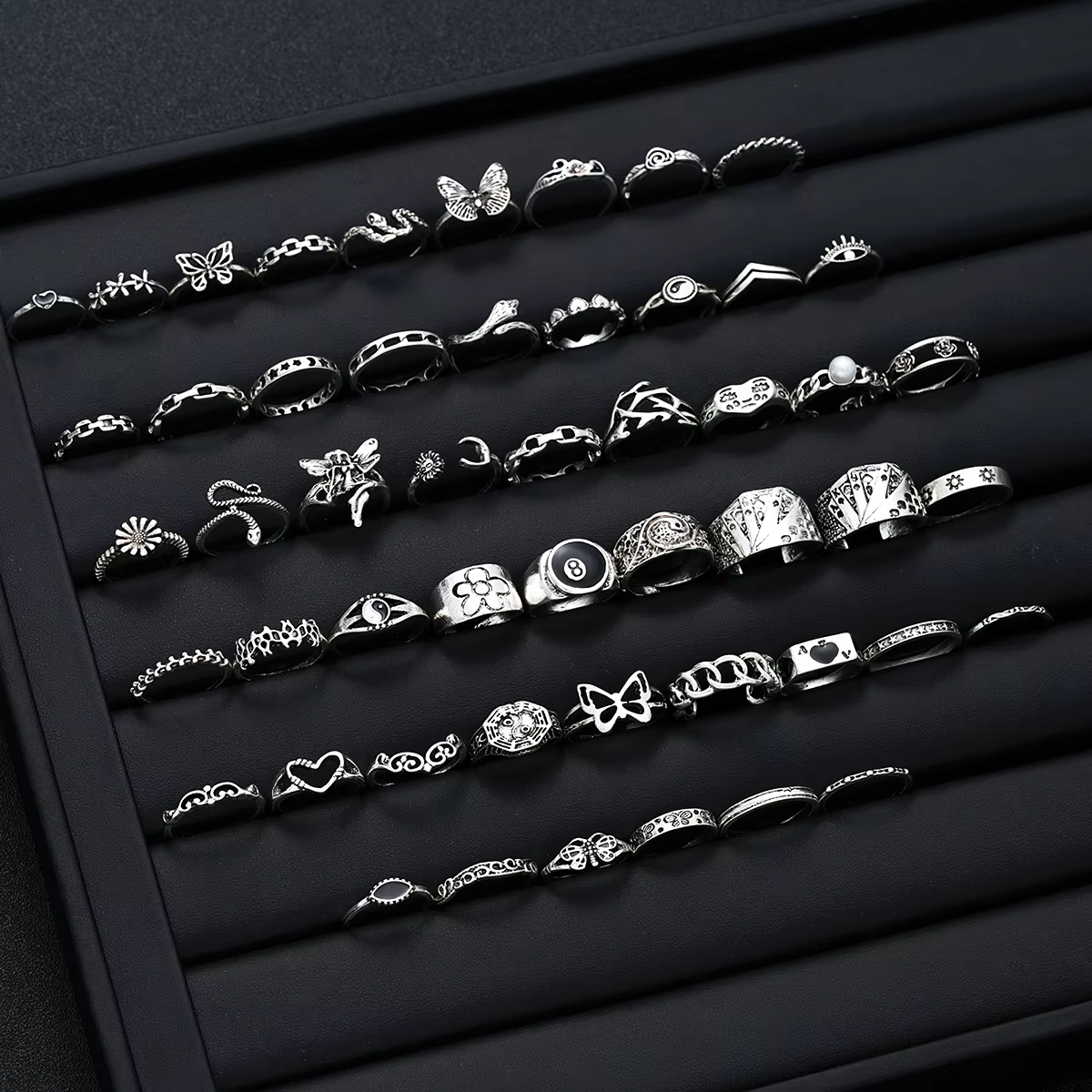 51 Pcs Punk Ring Set For Women – обзор и цена Men'S Gothic Formal Wear