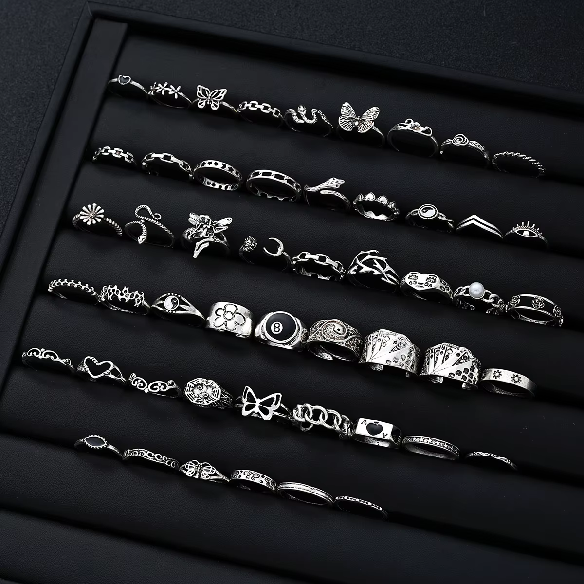 51 Pcs Punk Ring Set For Women – обзор и цена Men'S Gothic Formal Wear