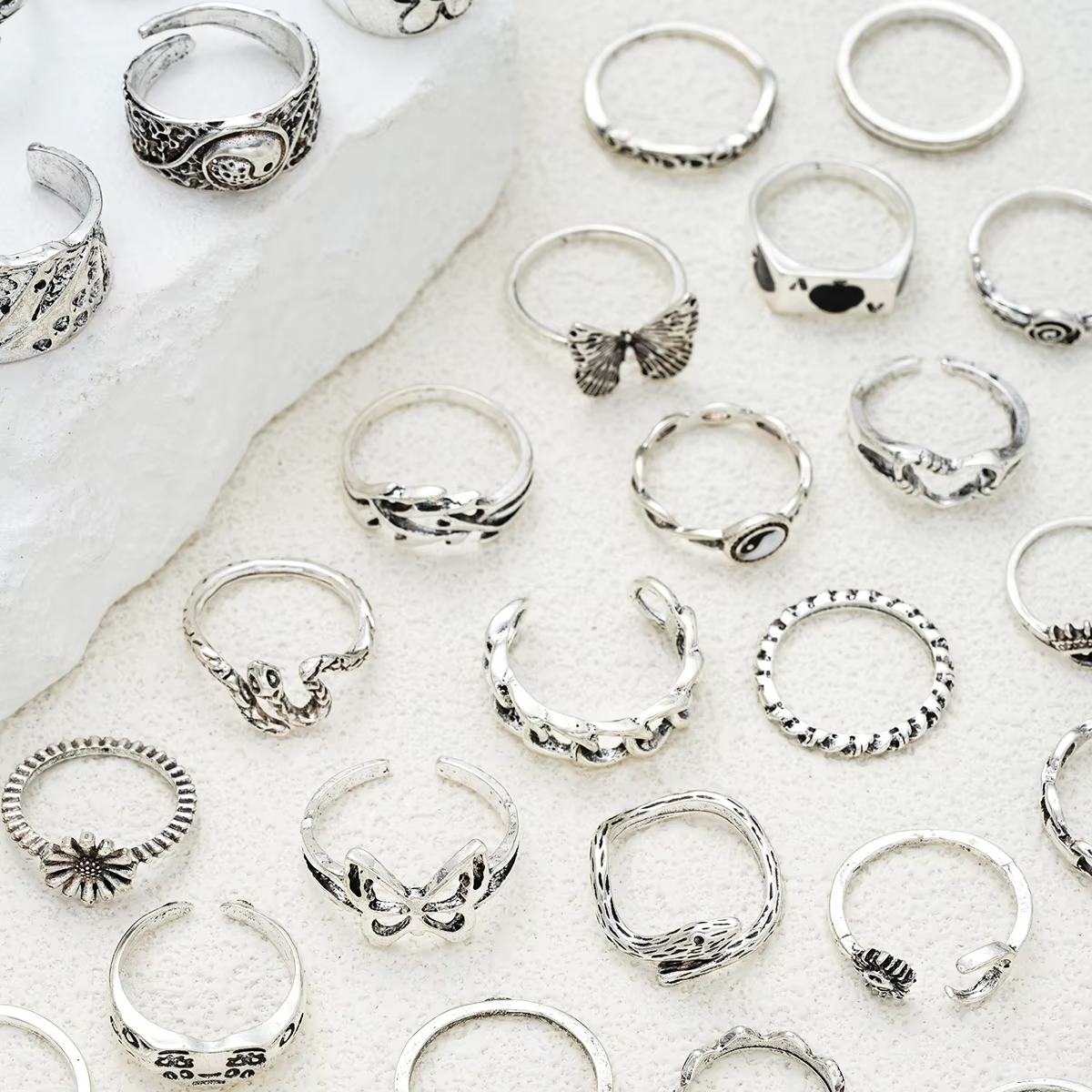 51 Pcs Punk Ring Set For Women – обзор и цена Men'S Gothic Formal Wear