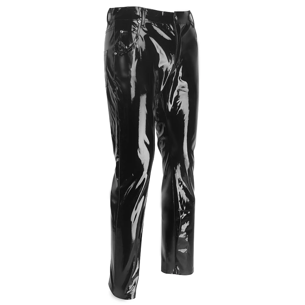 Men Faux Leather PVC Pants Tro – обзор и цена Men'S Gothic Formal Wear