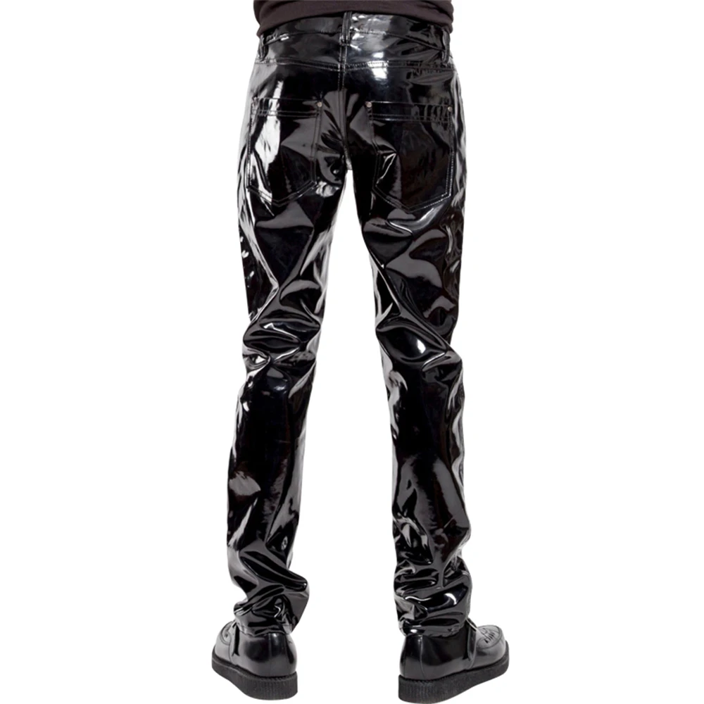 Men Faux Leather PVC Pants Tro – обзор и цена Men'S Gothic Formal Wear