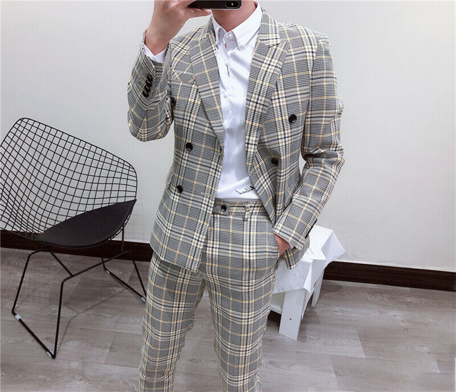 Latest New Style Smoking Plaid – обзор и цена Latest Men Formal Wear