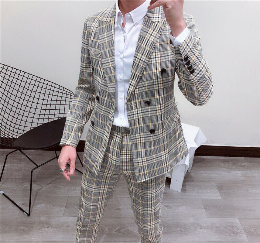 Latest New Style Smoking Plaid – обзор и цена Latest Men Formal Wear