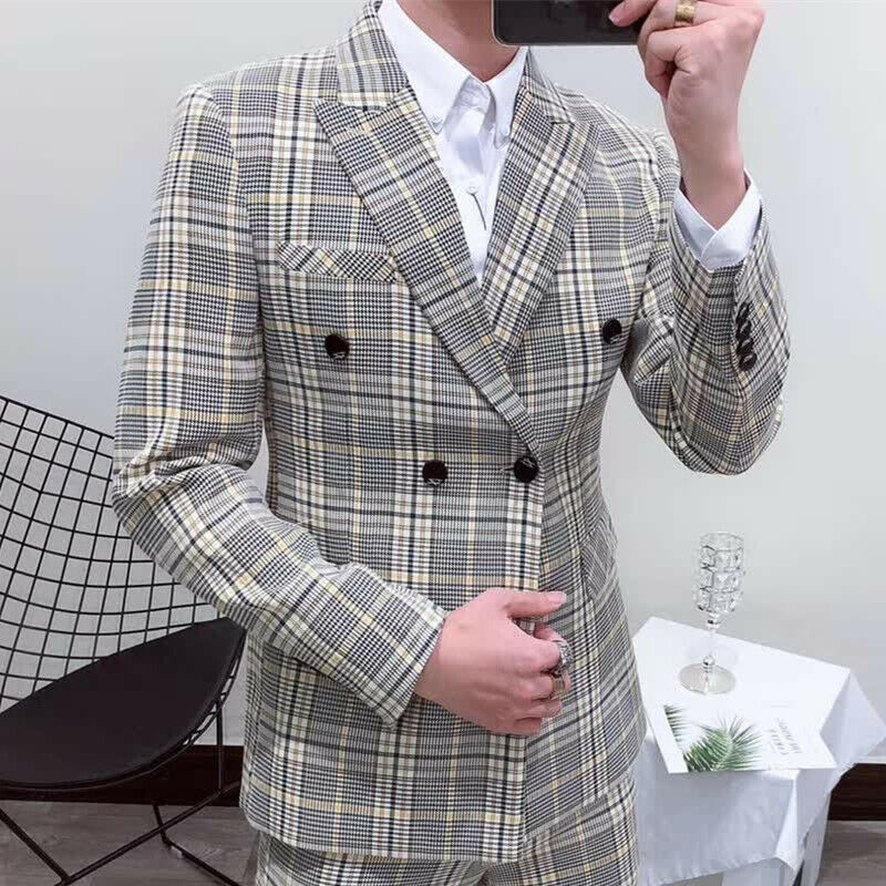Latest New Style Smoking Plaid – обзор и цена Latest Men Formal Wear
