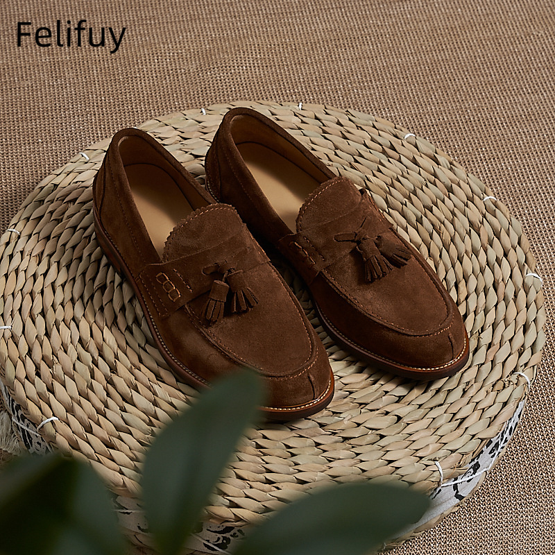 New Brown Men Flat Loafers Cow – обзор и цена Men'S Formal Wear