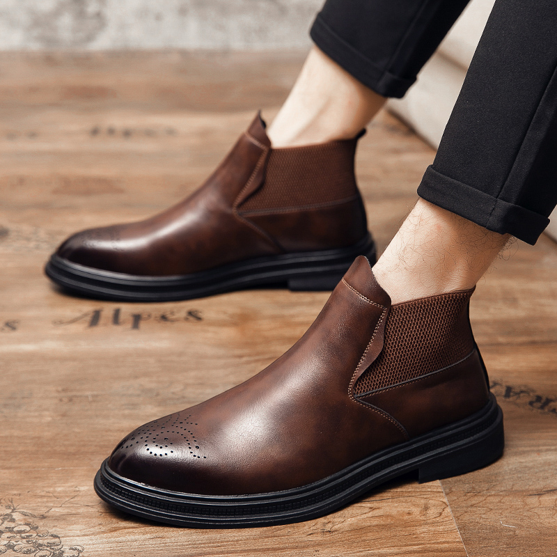 High-top leather shoes are ver – обзор и цена Men'S Style Formal Wear