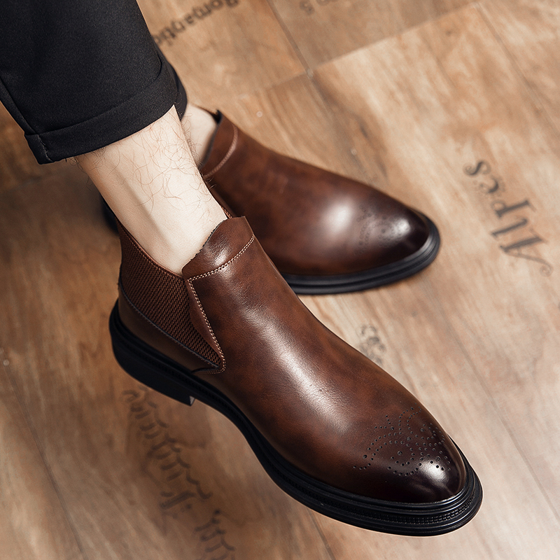 High-top leather shoes are ver – обзор и цена Men'S Style Formal Wear