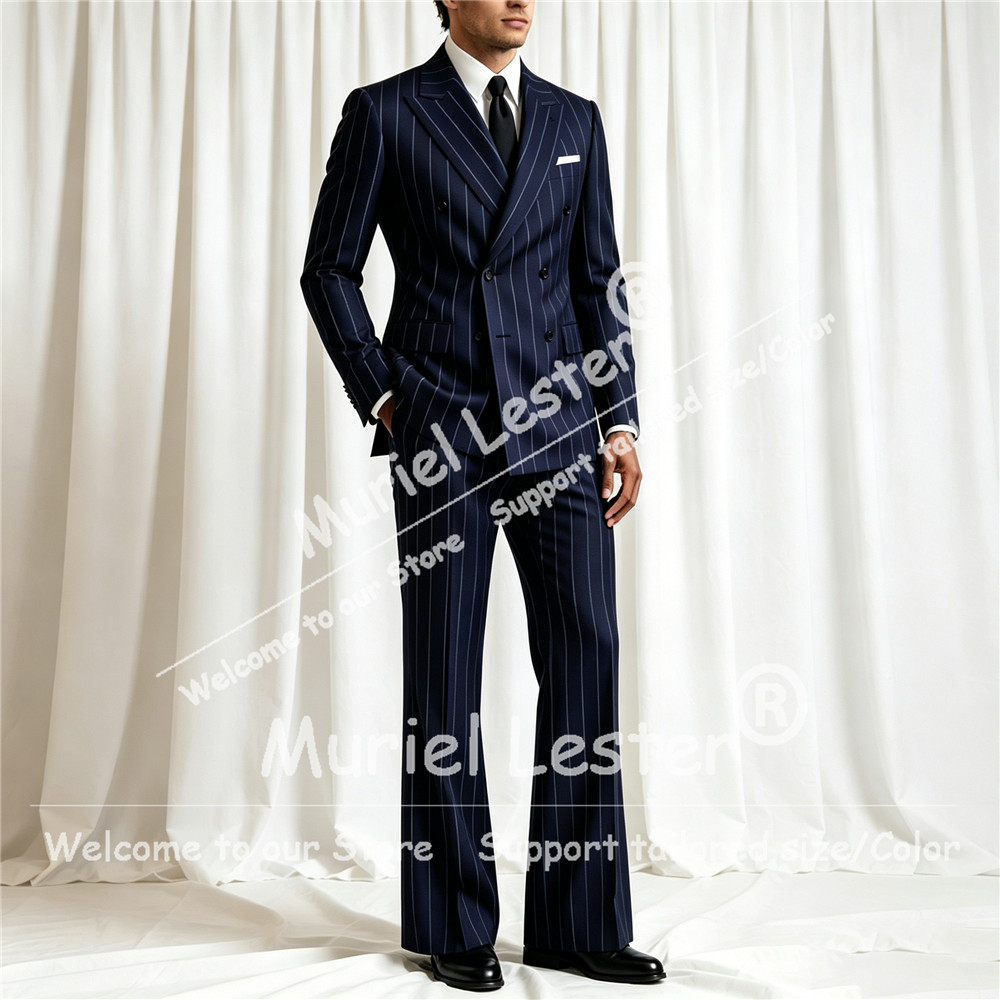 Elegant Stripes Suit Men 2 Pie – обзор и цена Men'S Formal Wear