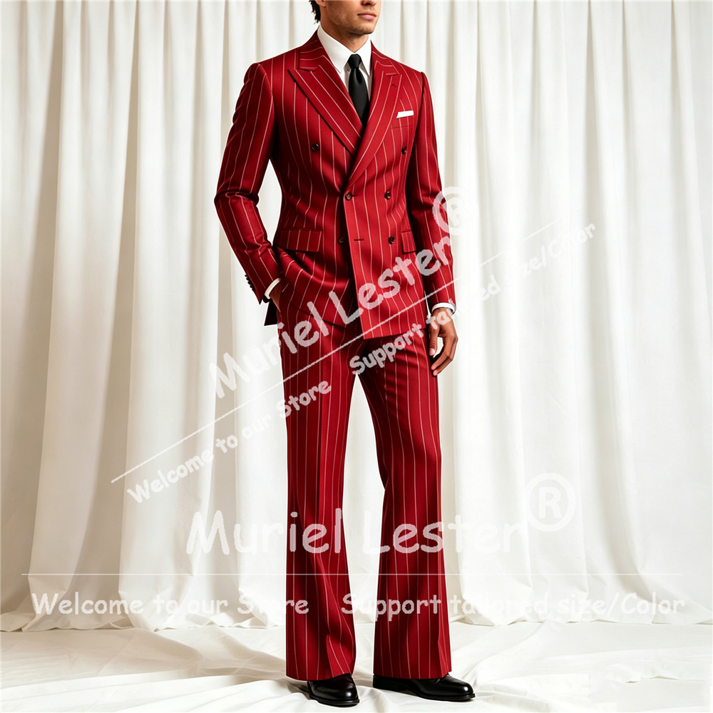 Elegant Stripes Suit Men 2 Pie – обзор и цена Men'S Formal Wear