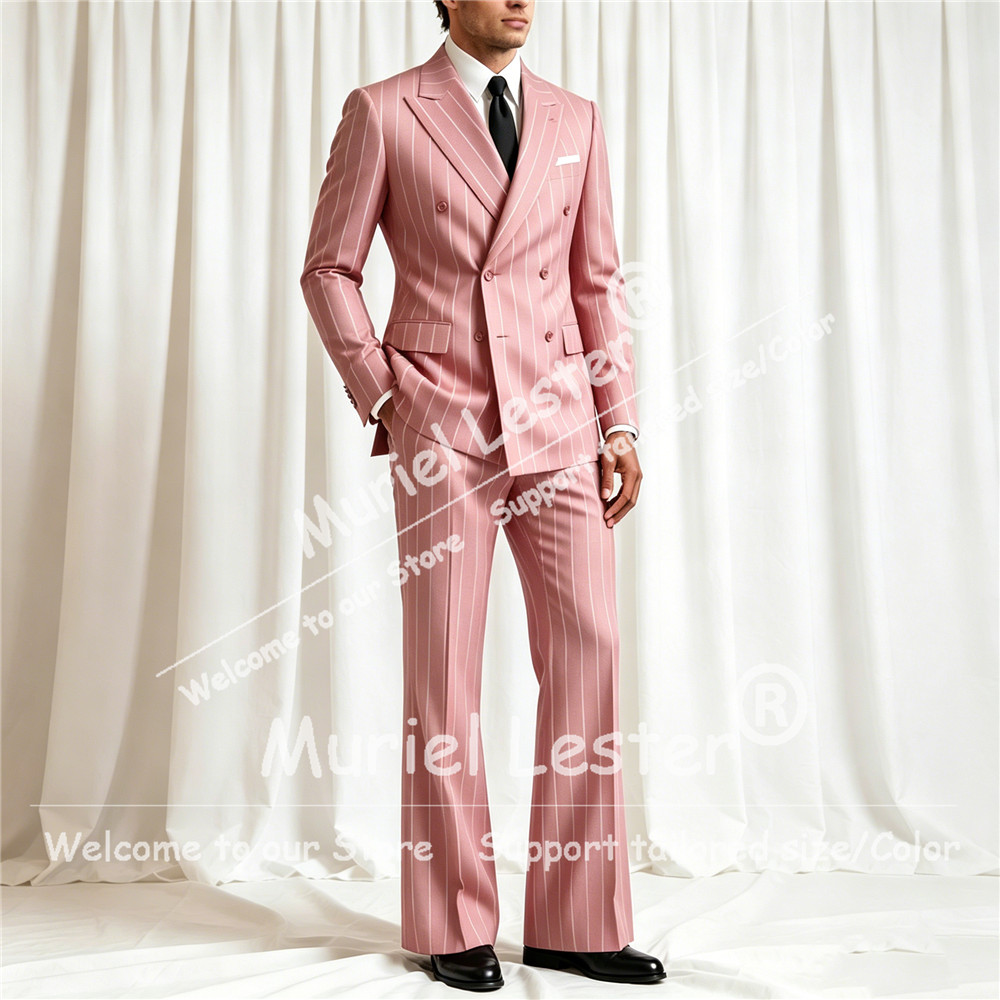 Elegant Stripes Suit Men 2 Pie – обзор и цена Men'S Formal Wear